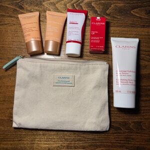 Clarins Paris Skincare Travel Set Extra Firming Day Night Body Scrub Eye Lift